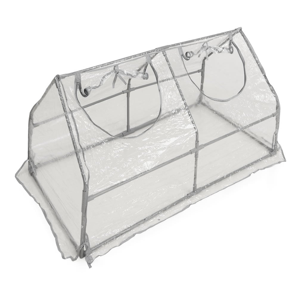 Wilko PVC Cloche Greenhouse with 2 Openings H60 x W120 x D60cm Image 1