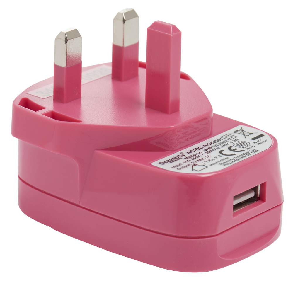 Wilko UK USB 3 Pin Wall Charger Image 4