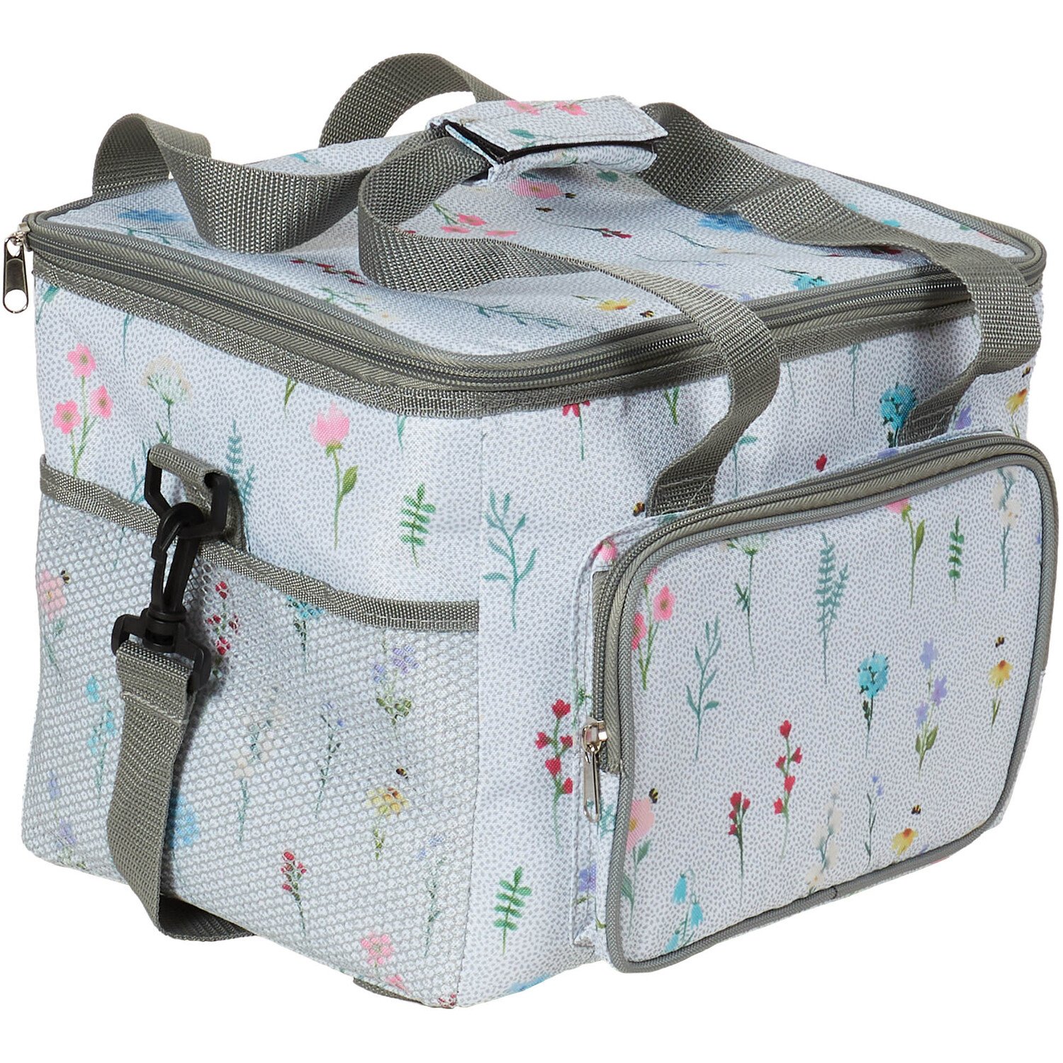 Flower Market Picnic Bag - Grey Image 4