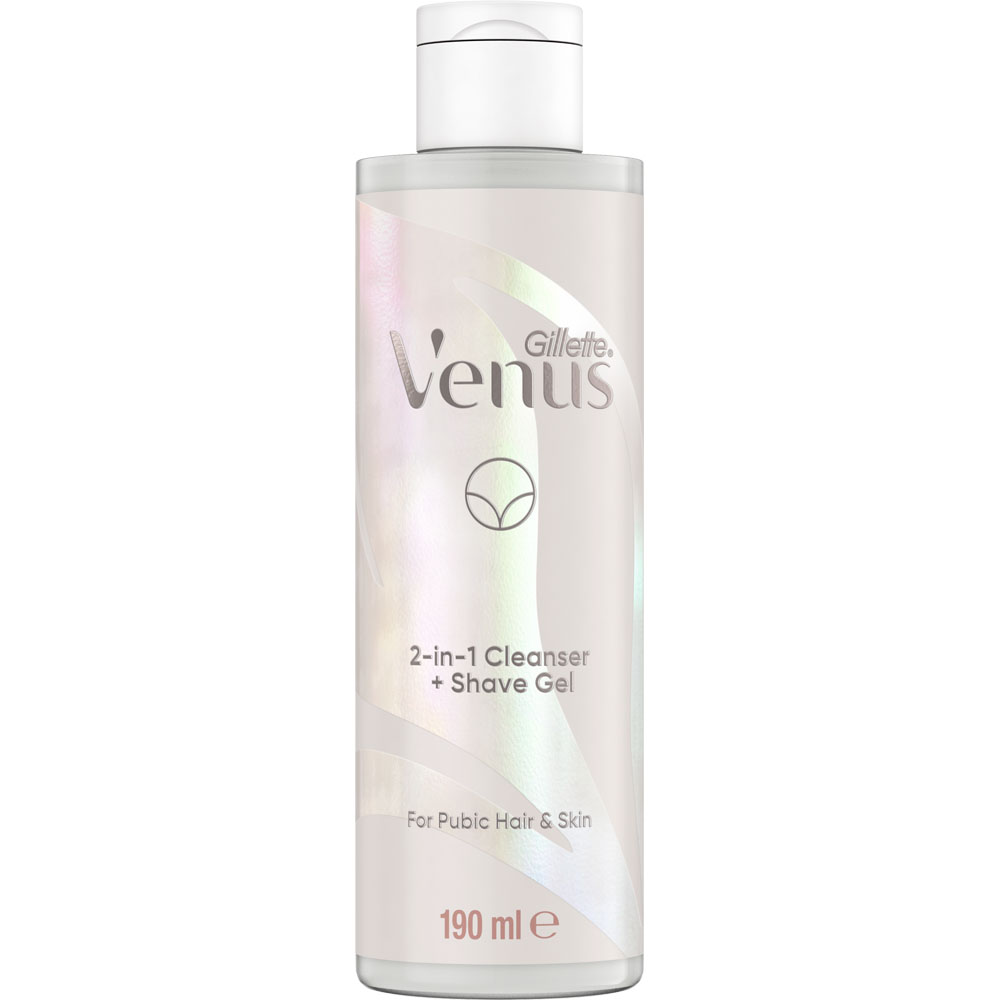 Venus 2-in-1 Pubic Cleanser and Shave Gel 190ml Image 1