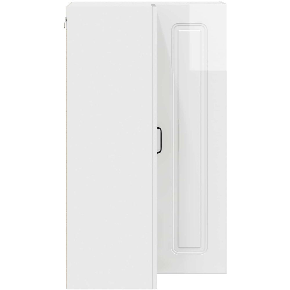 vidaXL 2 Door High Gloss White Kitchen Wall Corner Cabinet Image 6