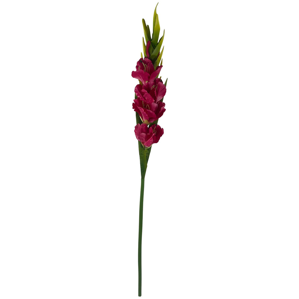 Leaf Pink Gladioli Artificial Stem 115cm 6 Pack Image 2