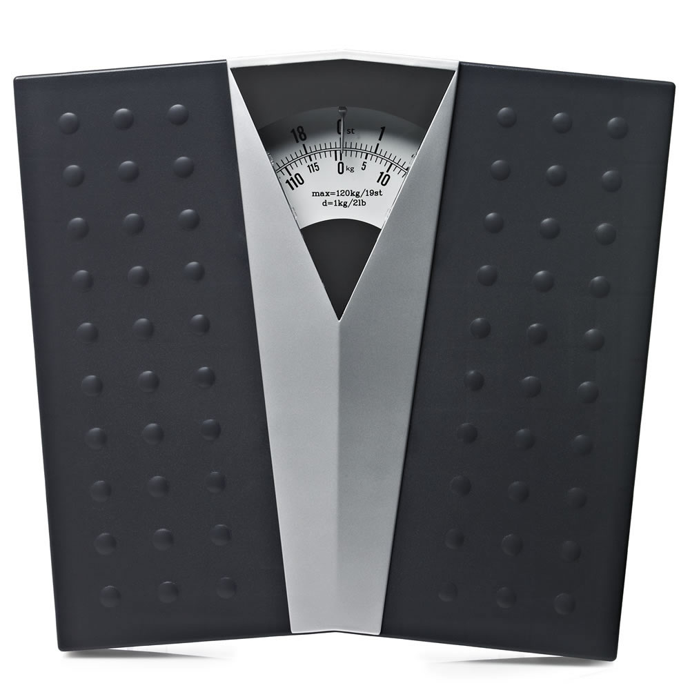 Wilko Personal Mechanical Bathroom Scales Black Wilko
