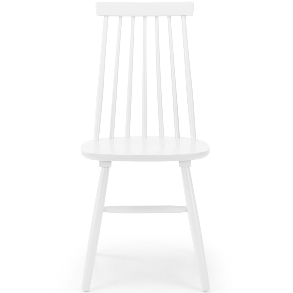 Julian Bowen Alassio Set of 2 White Dining Chair Image 4