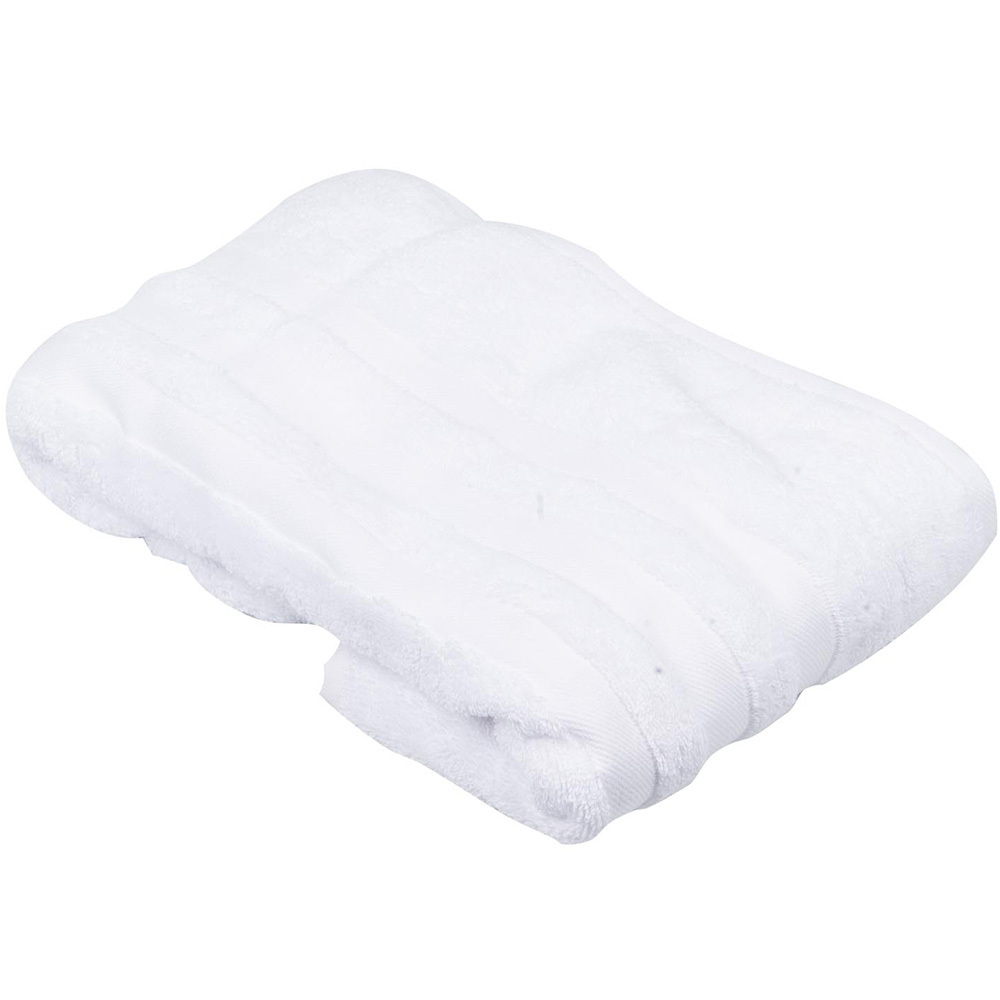 Turkish Cotton White Terry Dobby Bath Towel Image