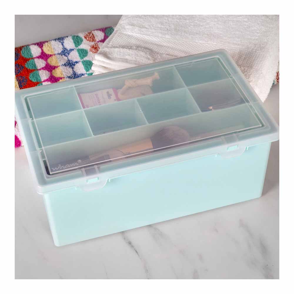 Wham Organiser Box Rectangle 8 Dividers 29cm Wilko