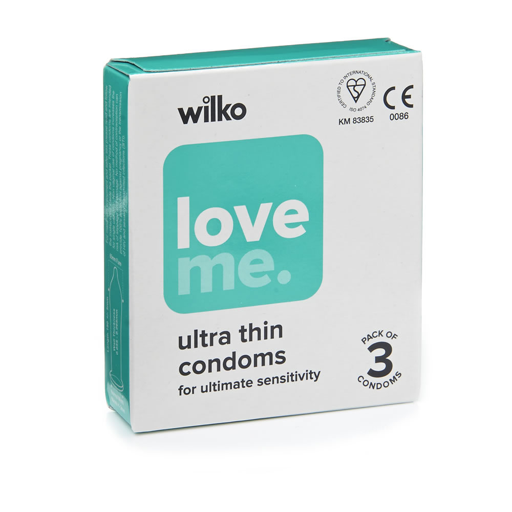 Wilko Ultra Thin Condoms 3 pack Image