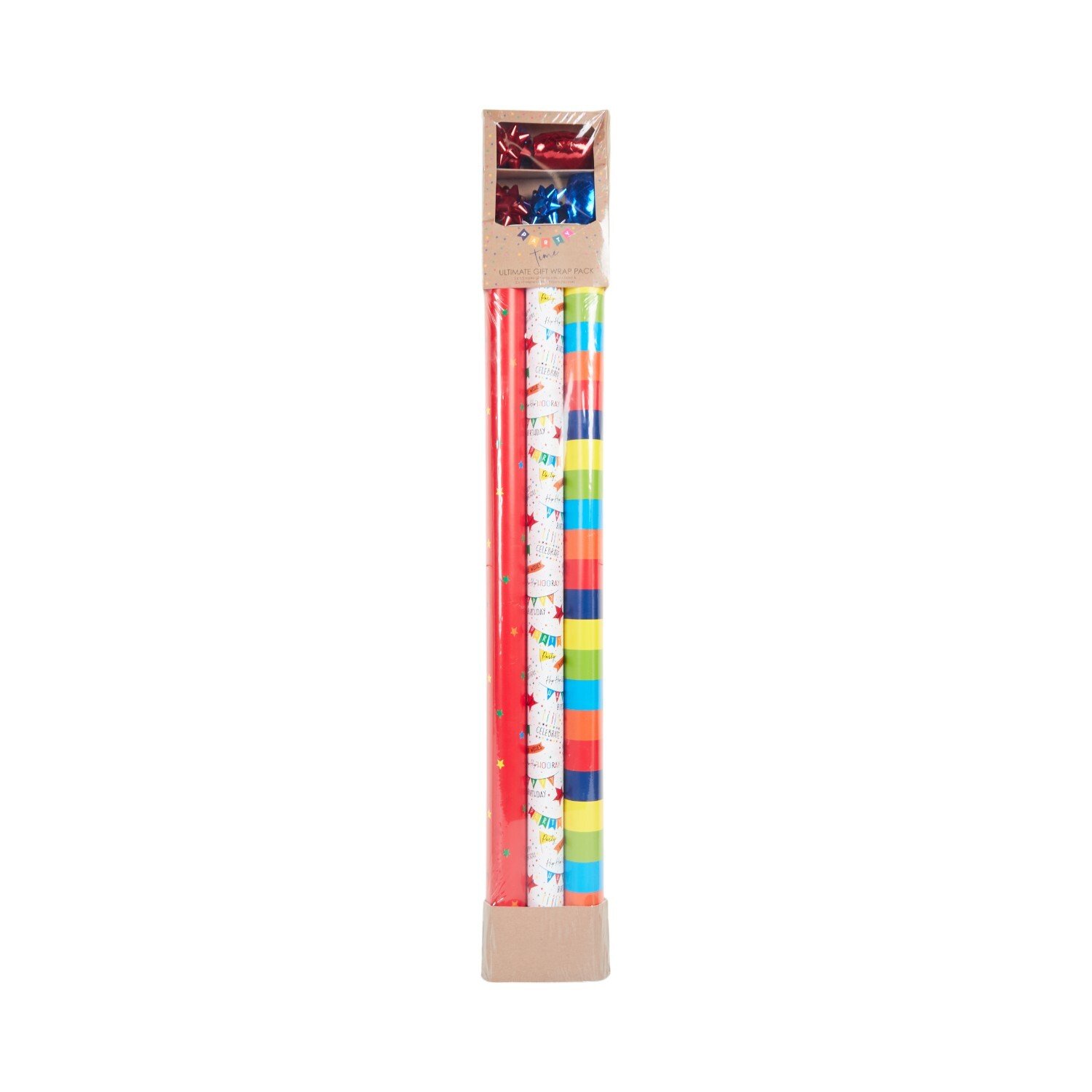 9 Piece Happy Birthday Gift Wrapping Set Multicolour Image 1