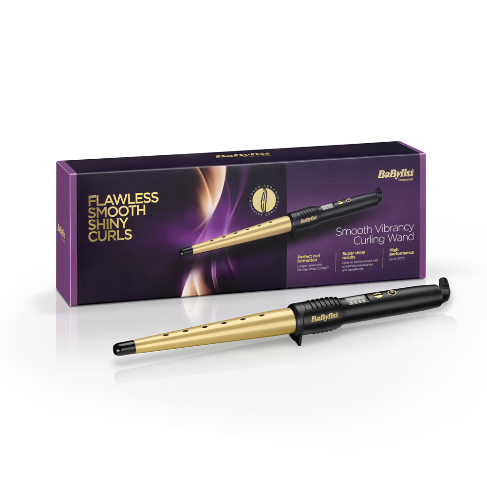 BaByliss Smooth Vibrancy Curling Wand Image 1