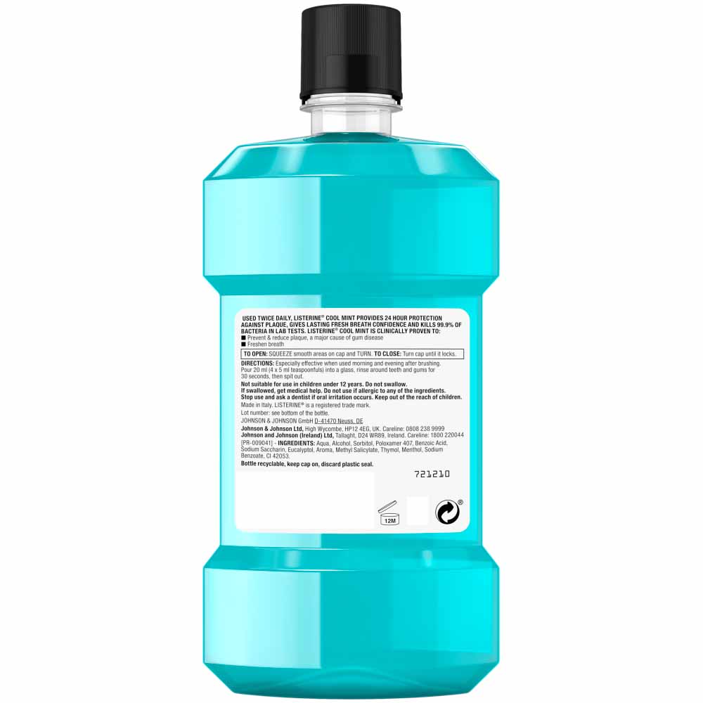 Listerine Cool Mint Mouthwash 500ml Image 3