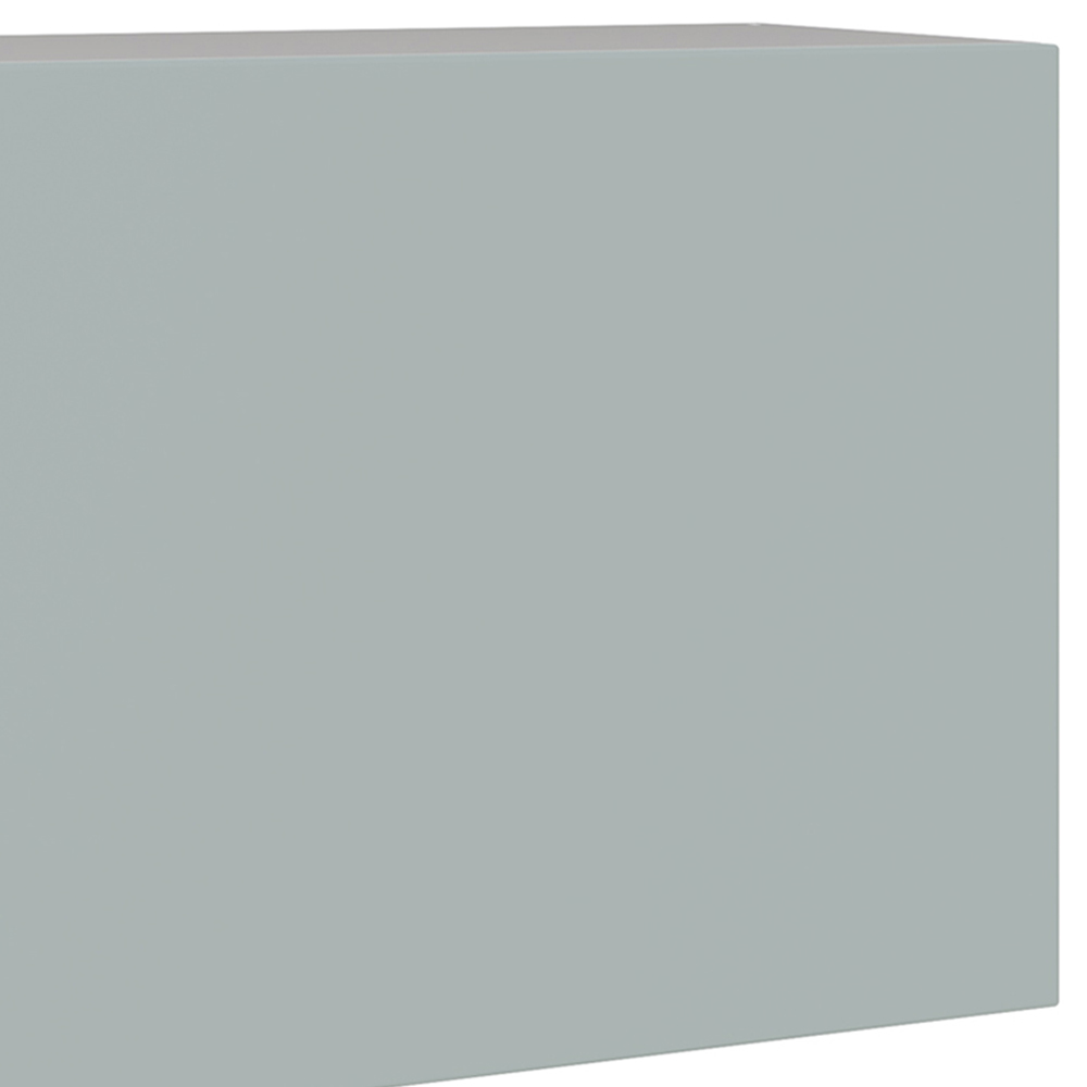 Kitchen Kit Slab Supermatt Aquamarine Single Extractor Wall Kitchen Cabinet Flatpack 600mm Image 3