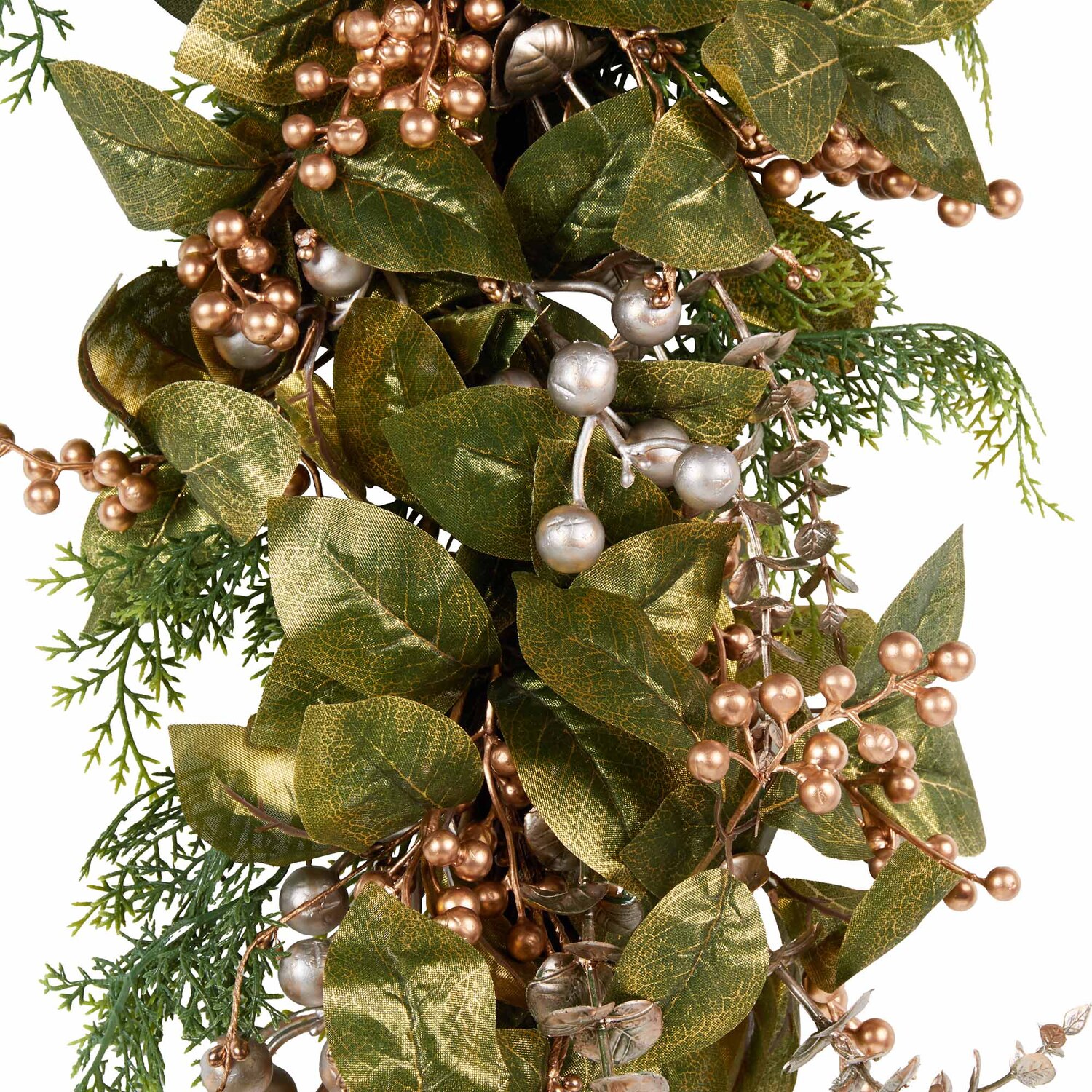 Gold Foiled Leaf Doordrop - Green Image 3