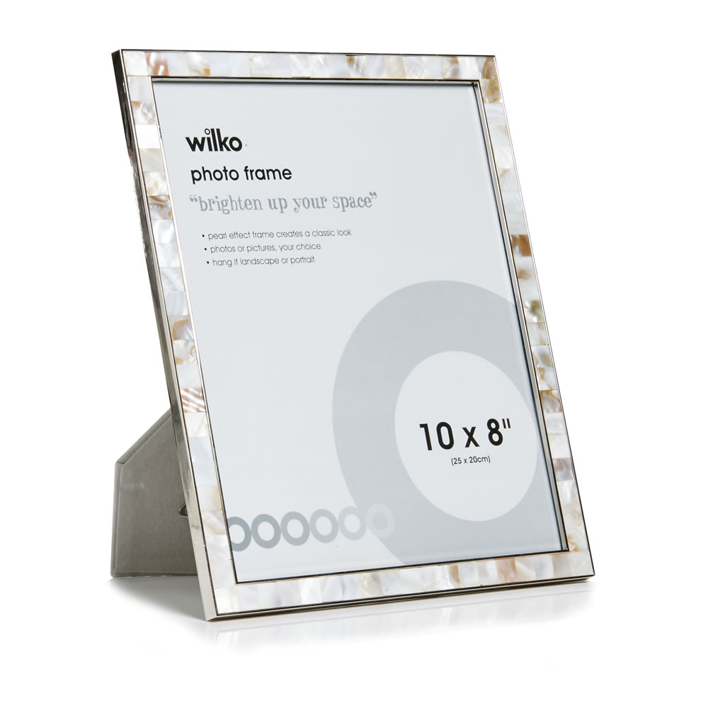 Wilko Mother Of Pearl Photo Frame 10 x 8 Inch Wilko