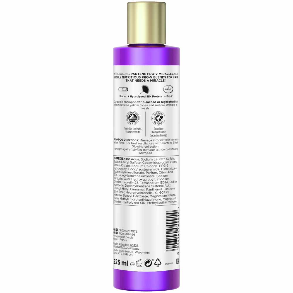 Pantene Pro V Miracles Purple Shampoo Case of 6 x 225ml Image 4