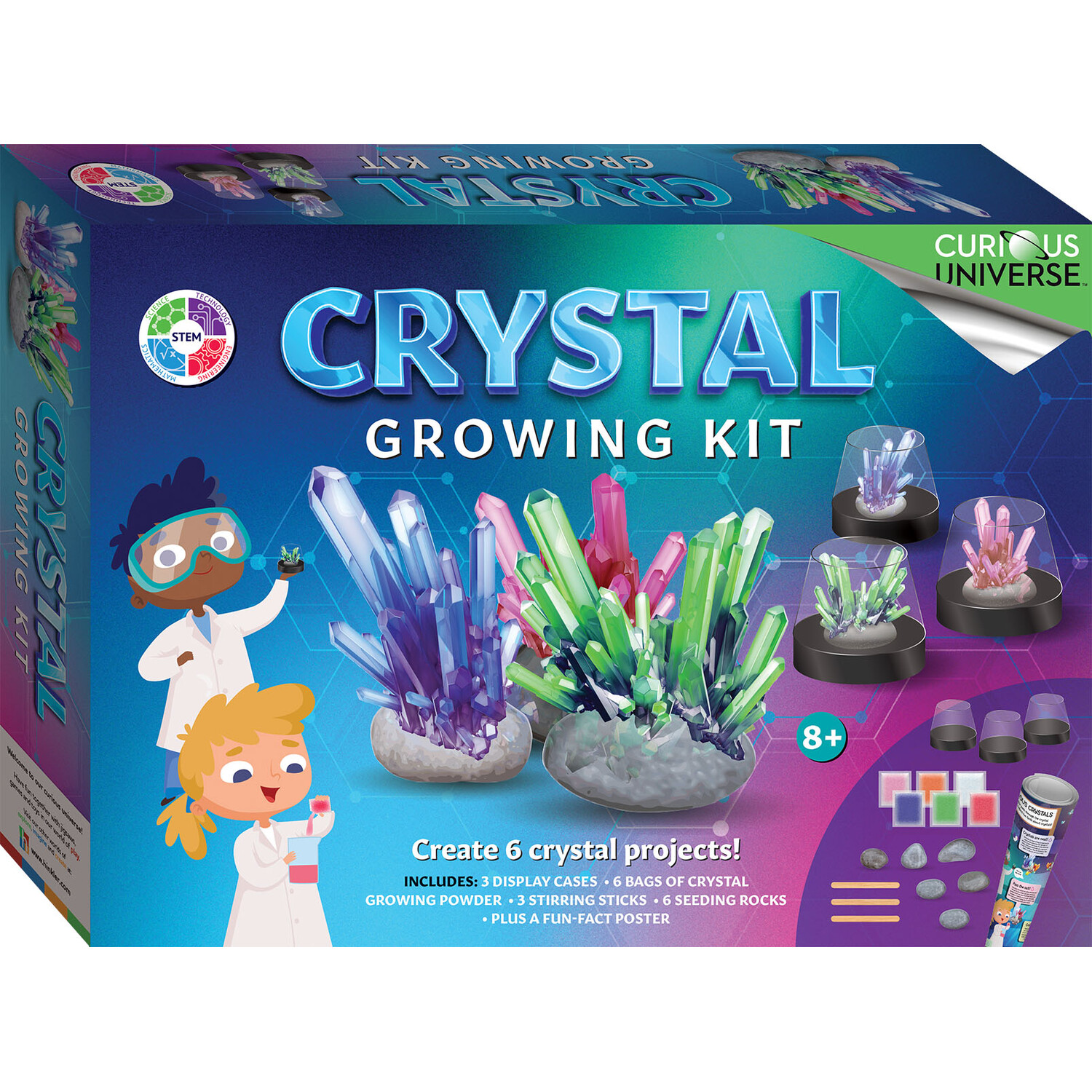 Curious Universe Crystal Growing Kit - Multicolour Image