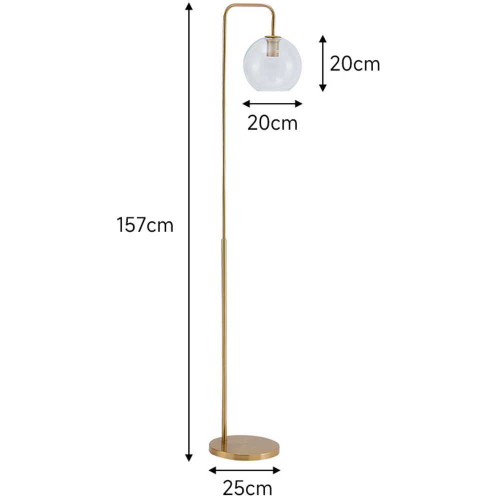 Living and Home Gold Arm Floor Lamp Image 9