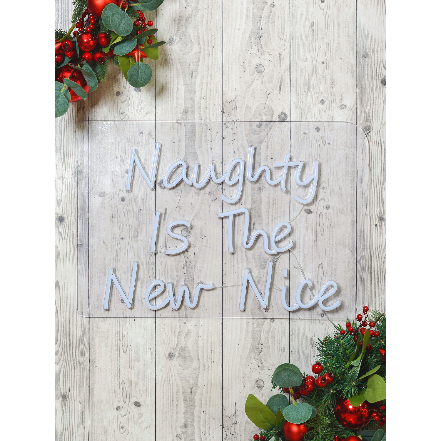 Christmas Slogan Neon Sign - White Image 3
