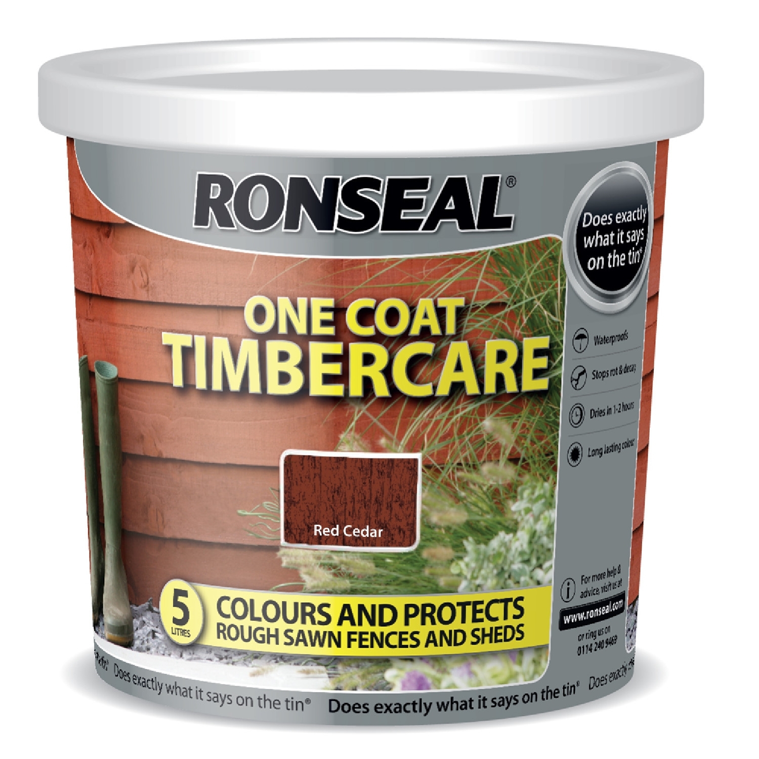 Ronseal One Coat Timbercare - Red Cedar / 5l Image