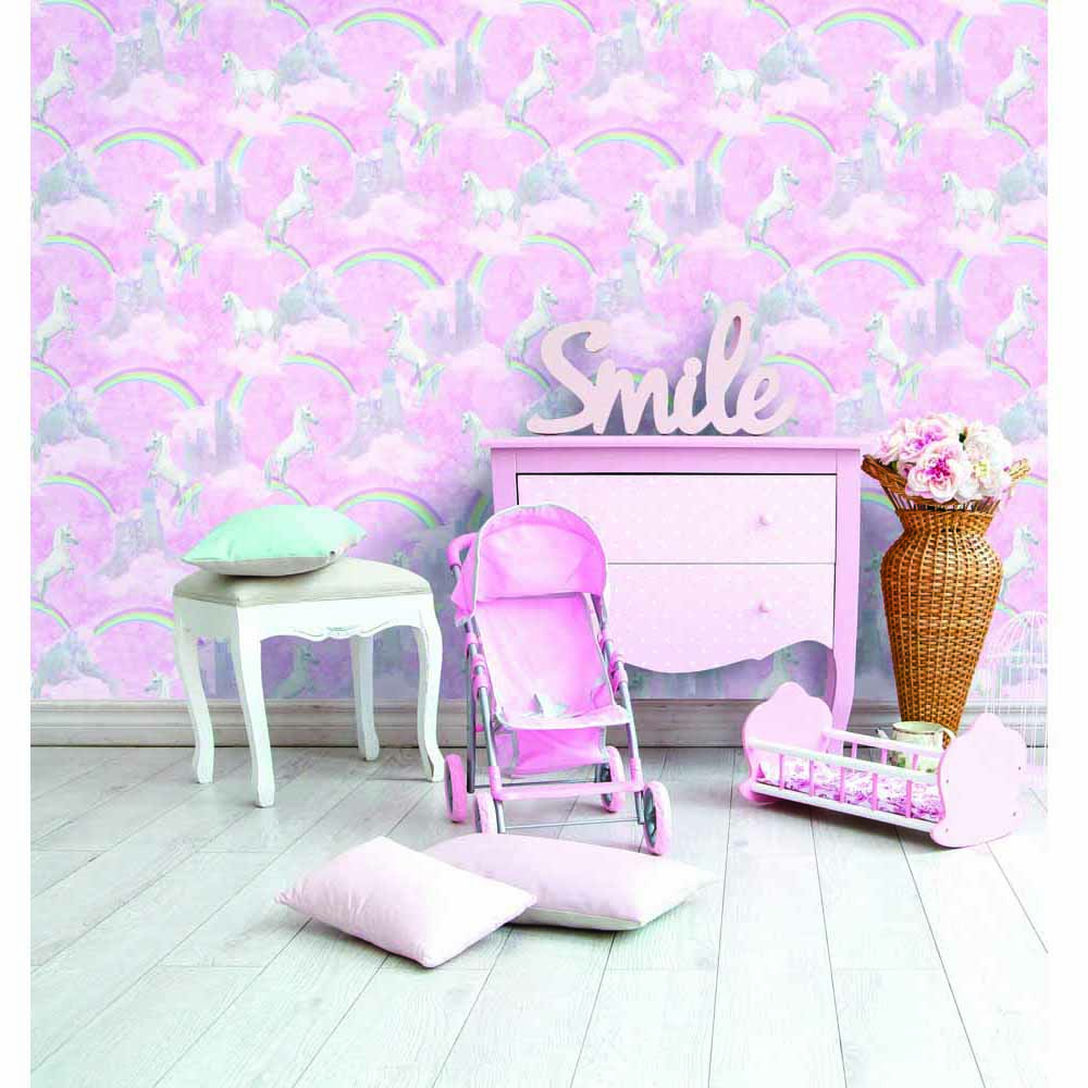 Holden Decor Pink I Believe In Unicorns Wallpaper Image 3