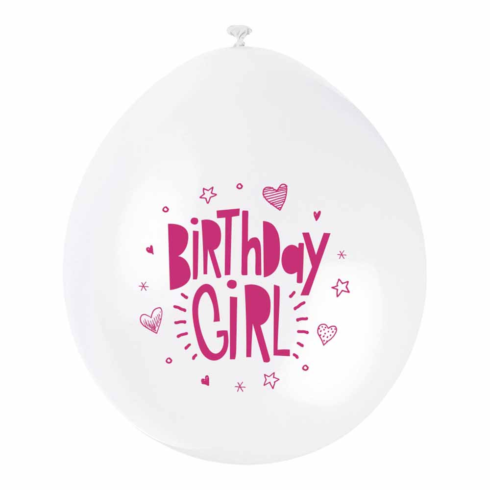 Wilko 9in Birthday Girl Balloons 10pk Image 3