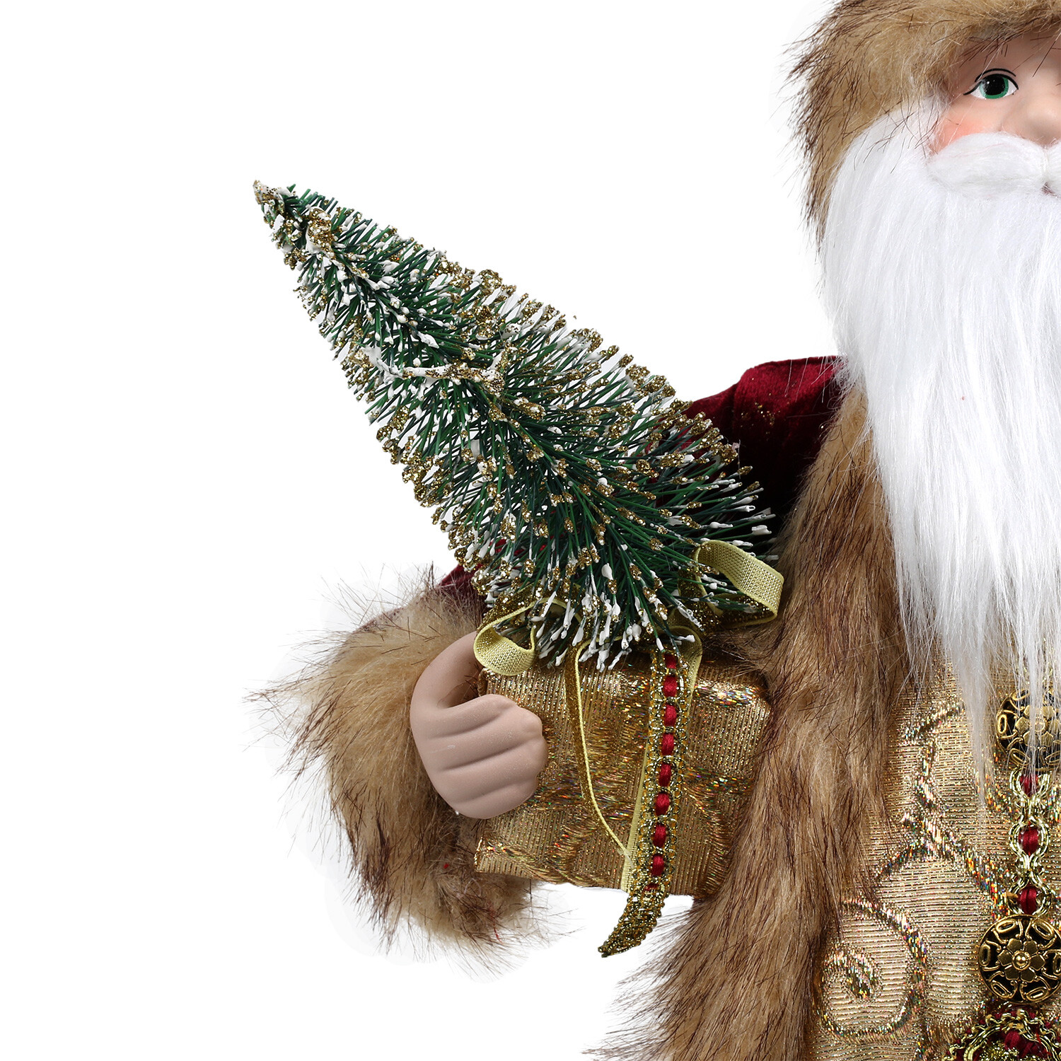 Burgundy Standing Santa - Burgundy Image 4