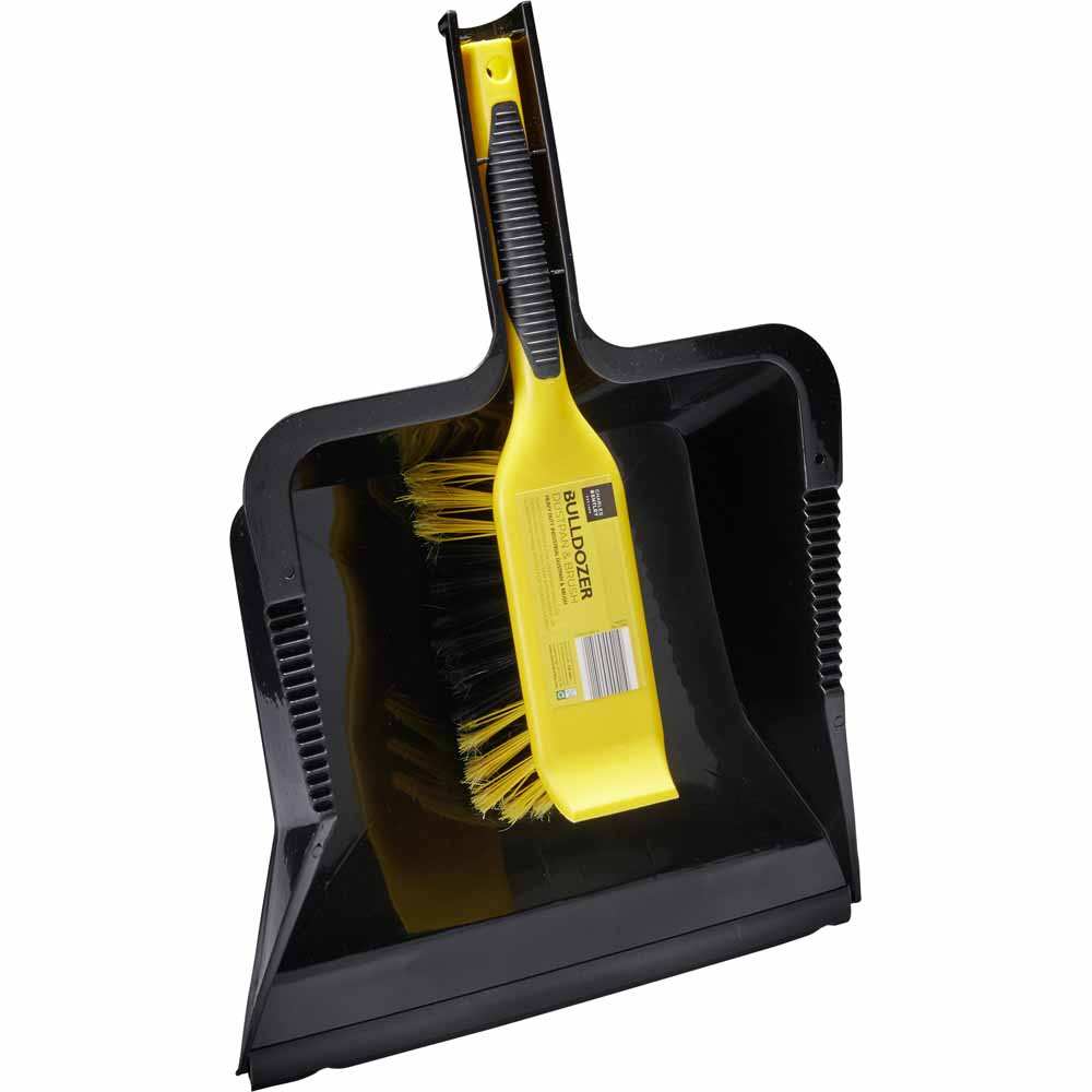 Charles Bentley Outdoor Heavy Duty Dustpan and Brush Set Image 2