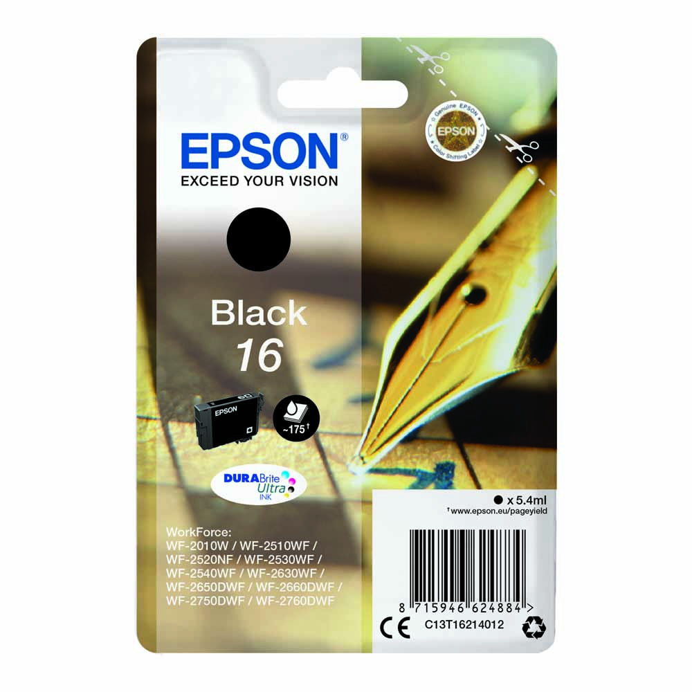Epson T1621 Black Ink Image