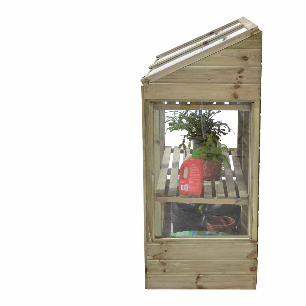 Forest Garden Softwood 4 x 2ft Mini Greenhouse Image 4