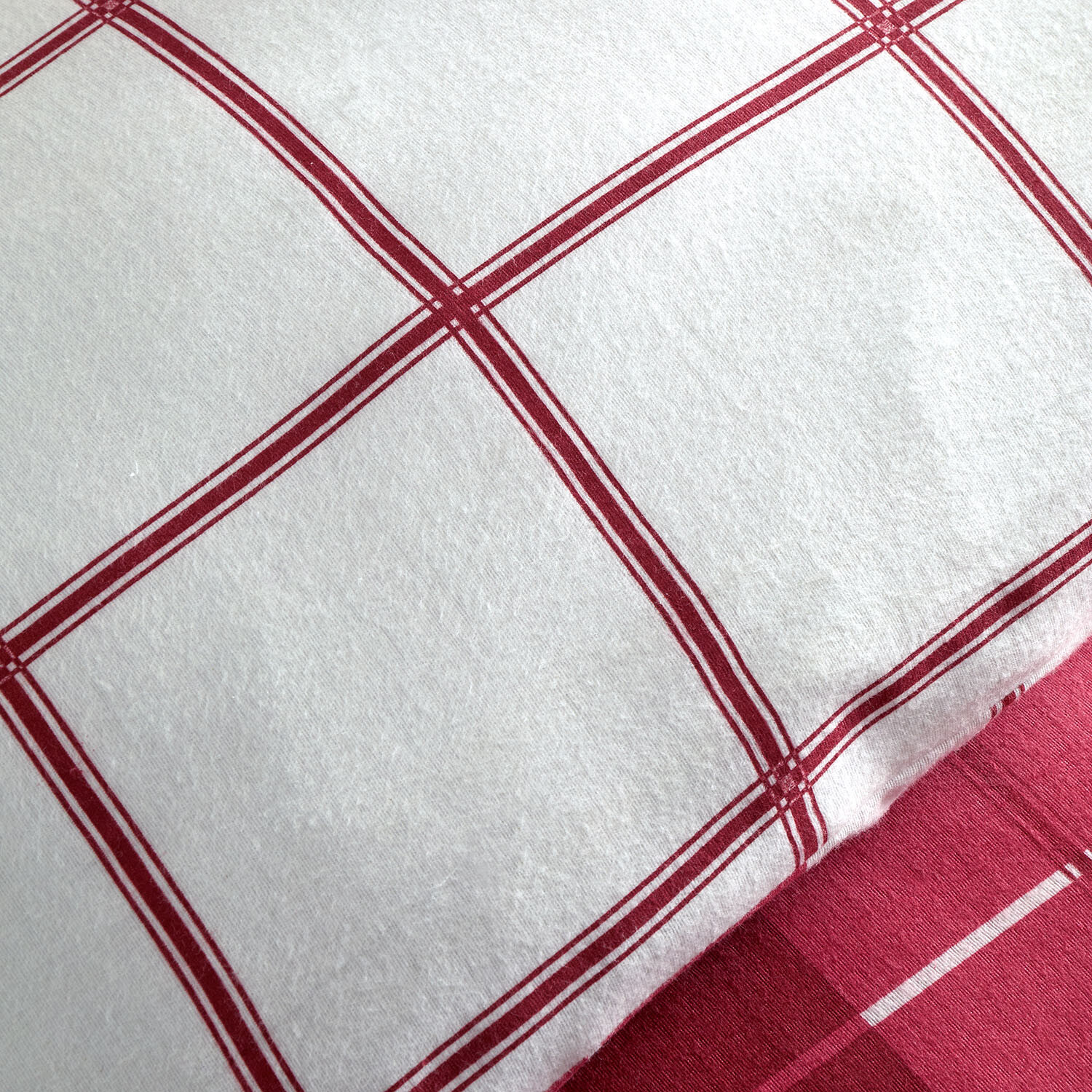Finlay Check Duvet Set Red - Red / Double Image 4