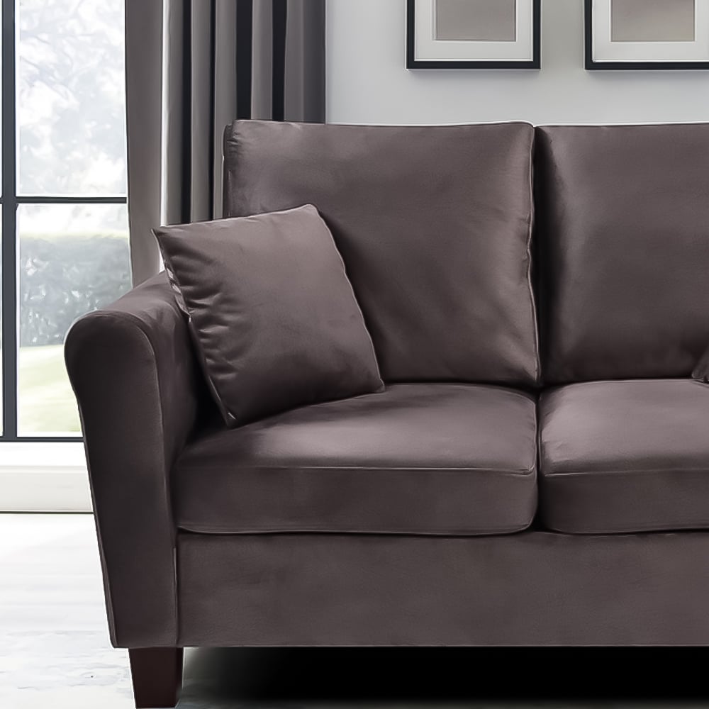 Brooklyn 2 Seater Mottled Mink Brushed Velvet Sofa Image 2