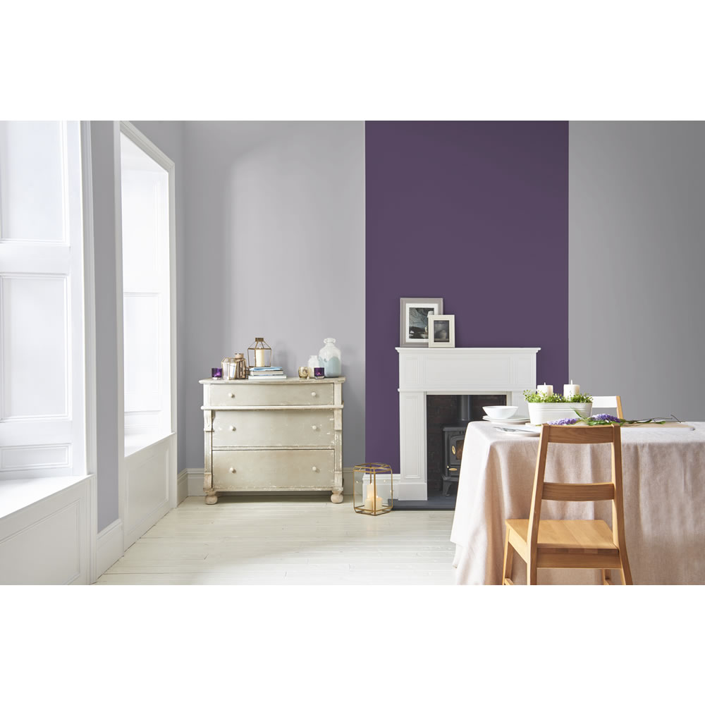 Wilko Statement Walls Deeply Plum Matt Emulsion Paint 1.25L Image 3