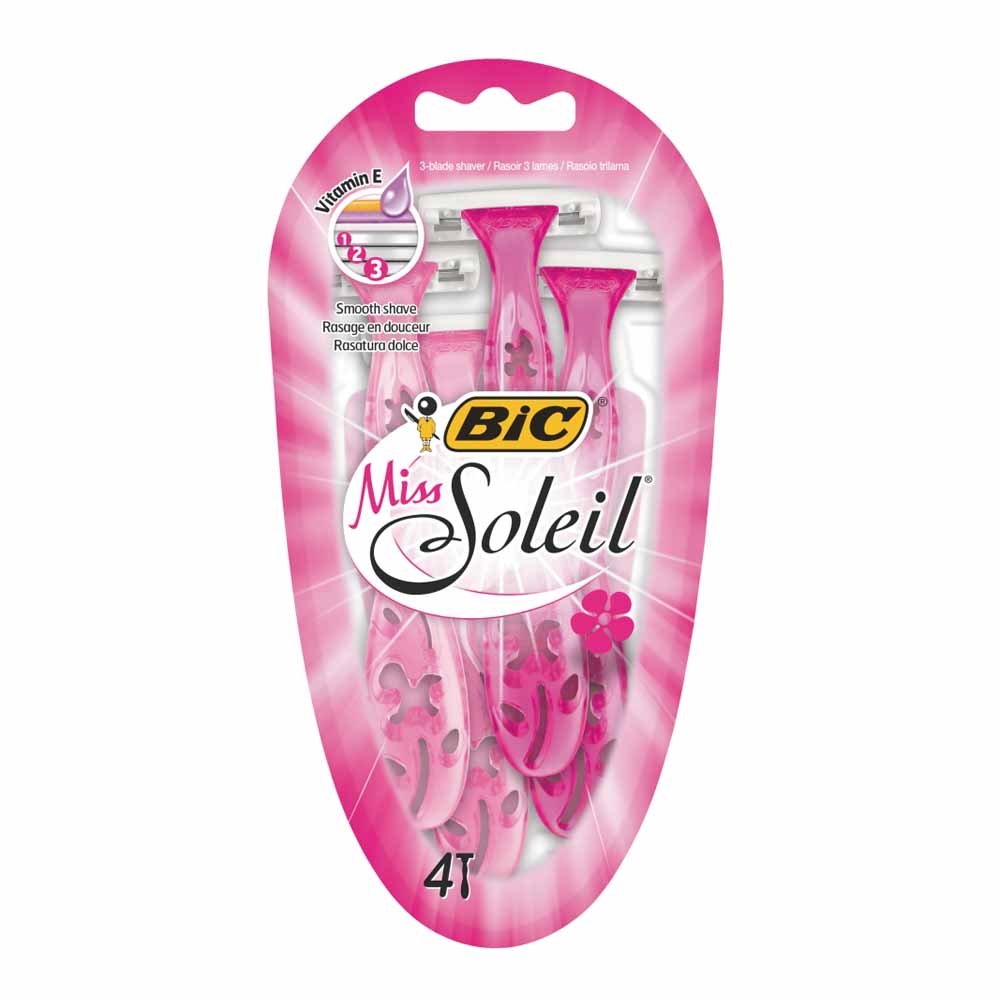 Bic Miss Soleil Women's Disposable Razor 4 pack | Wilko