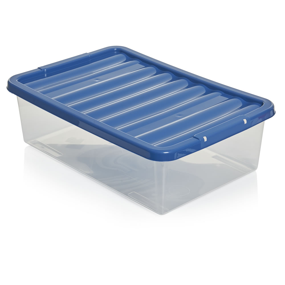 Wilko 32L Blue Underbed Box Wilko