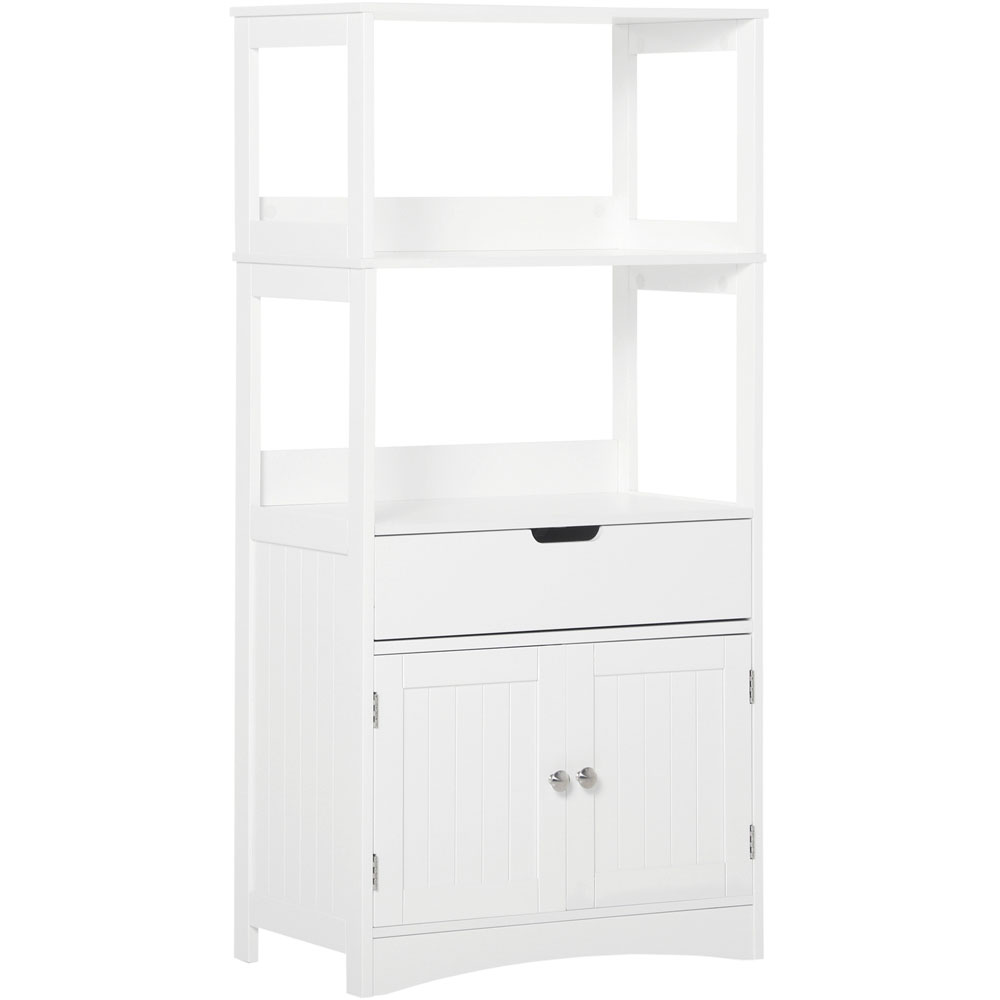 Kleankin White 2 Drawer 2 Door Single 2 Floor Cabinet Image 2
