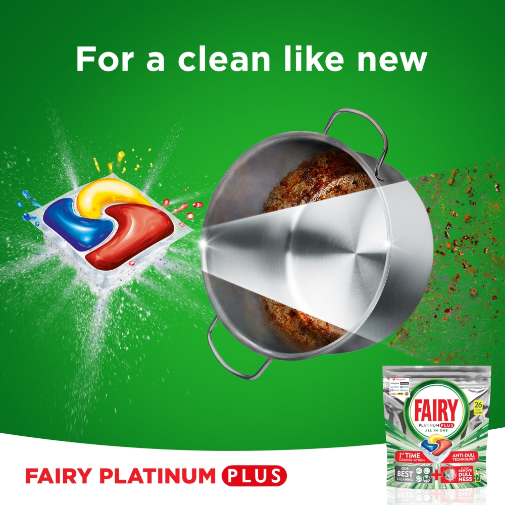 Fairy Platinum Plus Dishwasher Tabs 60ct Image 3