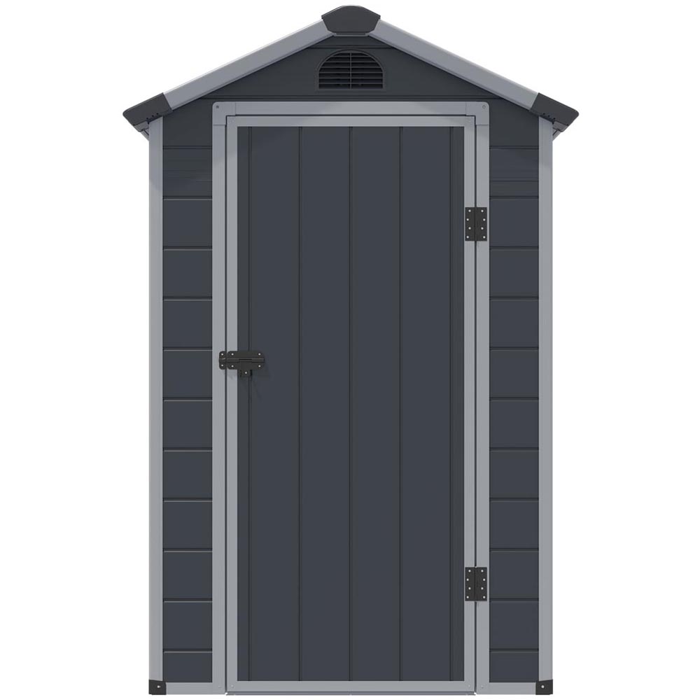 Rowlinson 4 x 6ft Dark Grey Airevale Plastic Garden Shed Image 6