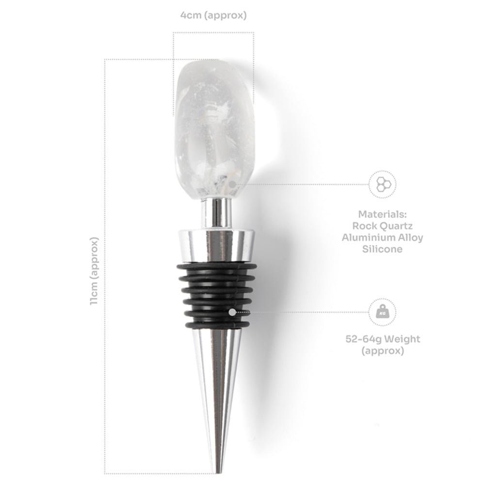 Myga Rock Quartz Crystal Bottle Stopper Image 3