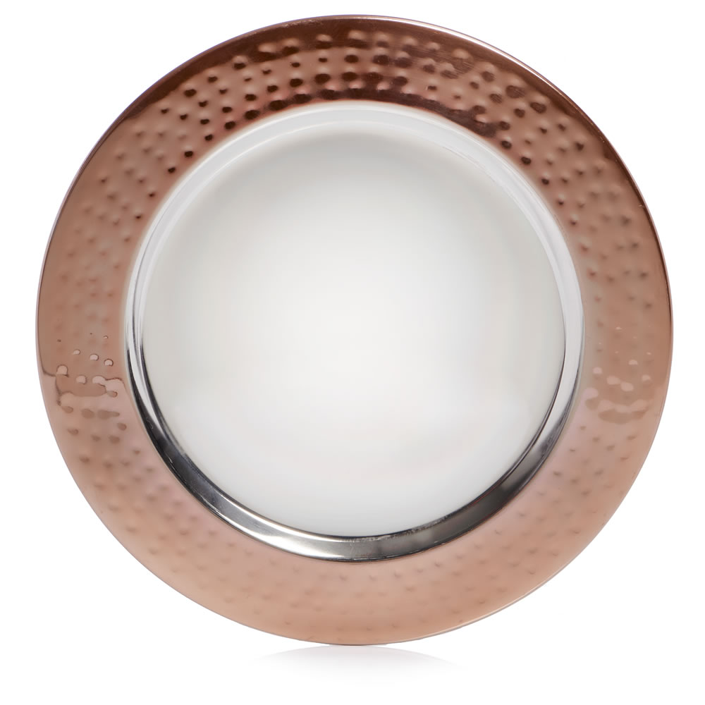 Wilko Copper Effect Charger Plate Image 1
