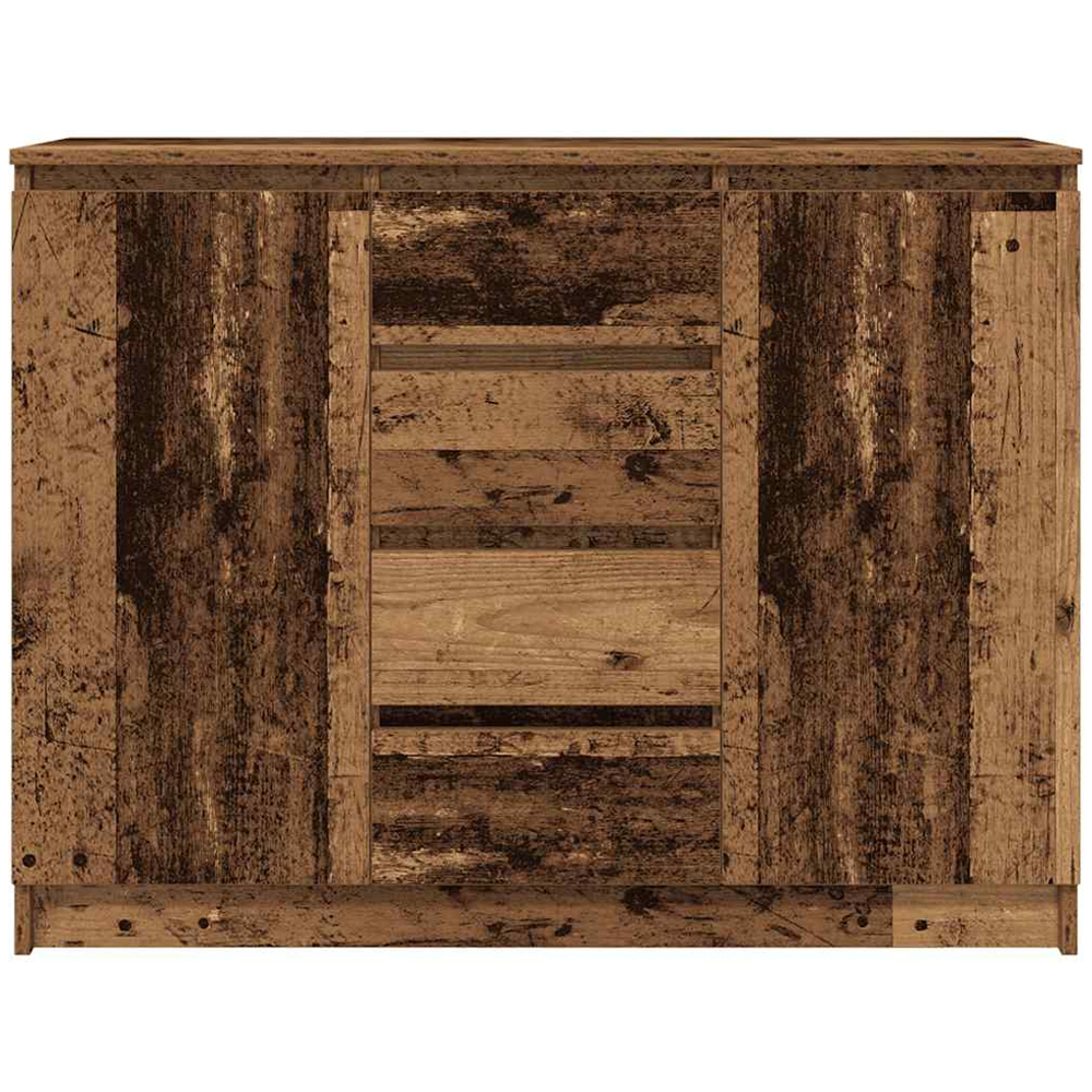vidaXL 2 Door 4 Drawer Old Wood Sideboard Image 5
