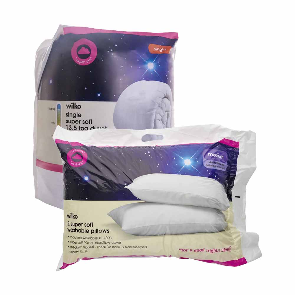 Wilko Single Quilts and Pillow Essentials Image 1