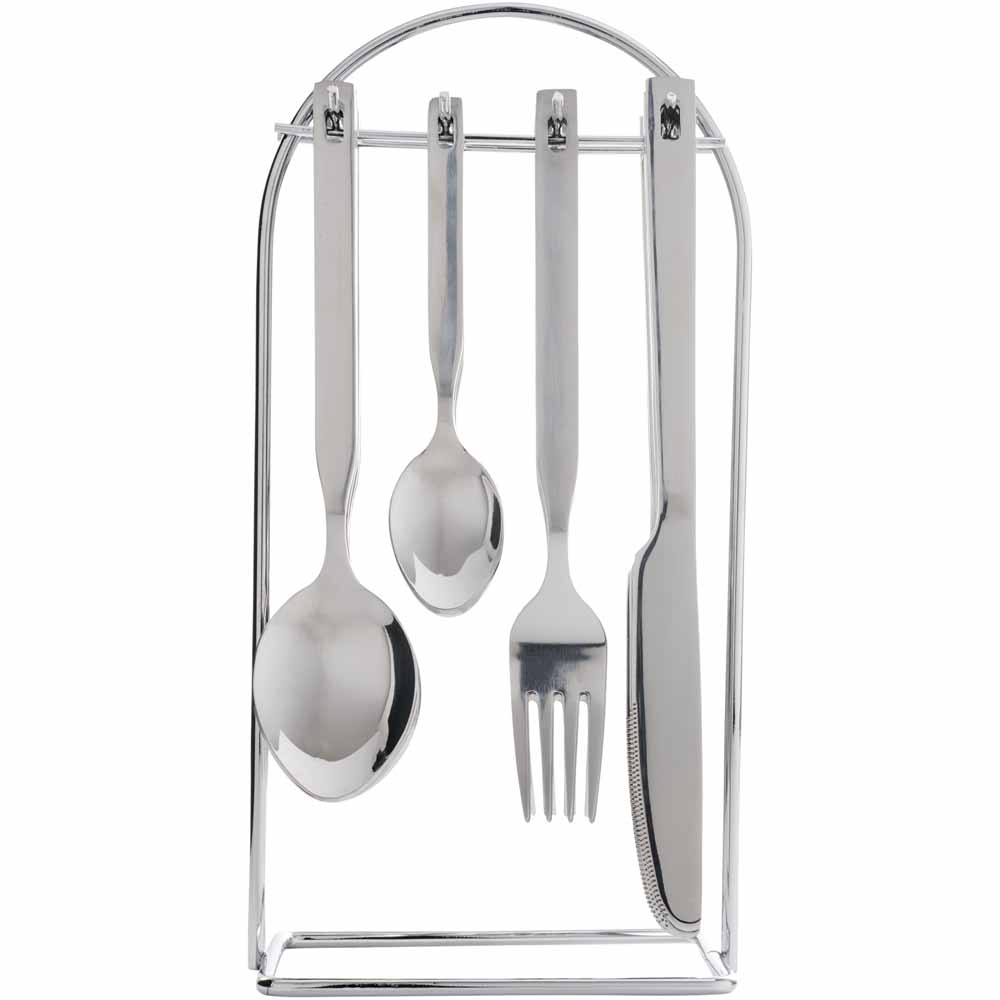 Wilko 32 piece Hanging Cutlery Set Image 1