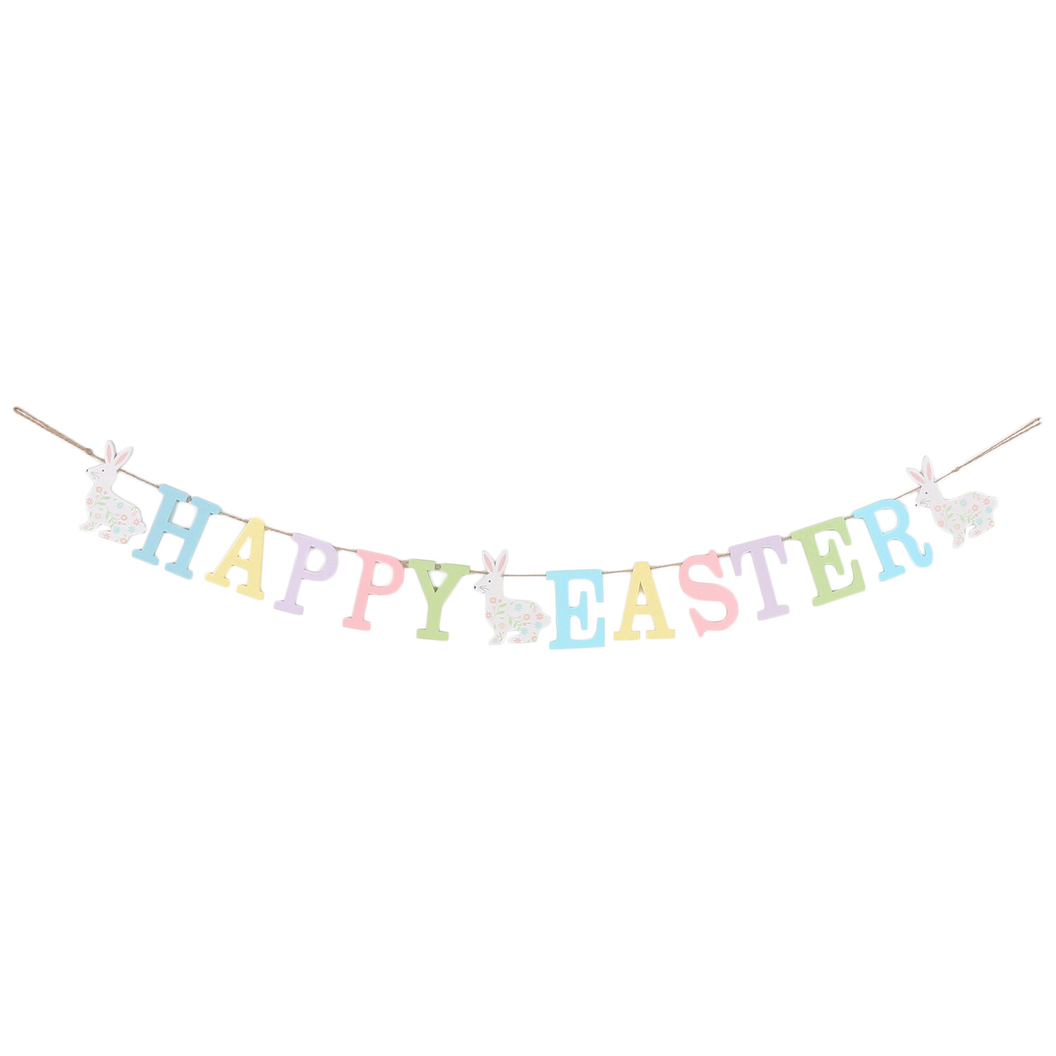 Happy Easter Pastel Bunny Bunting Decoration Image