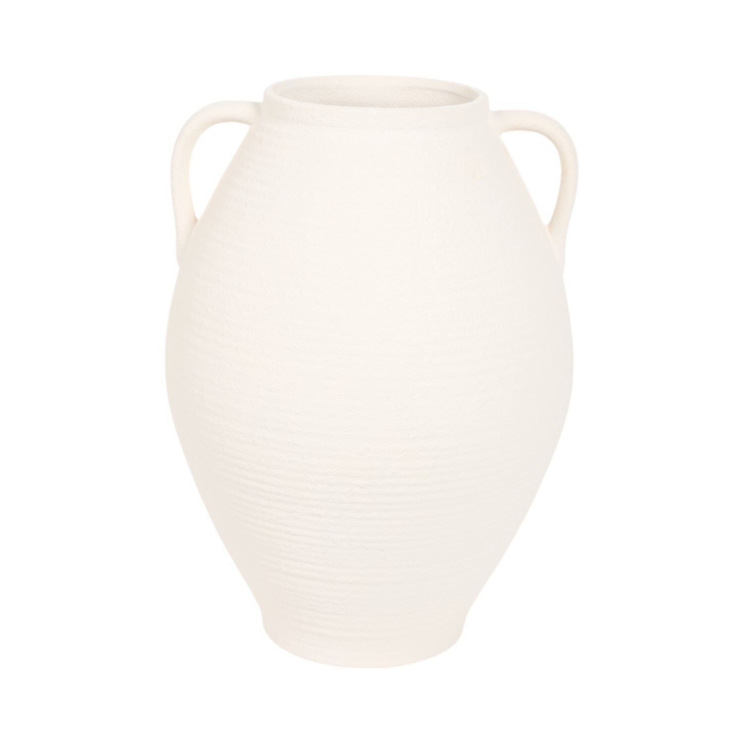 Elena Large Handled Vase - White Image 3