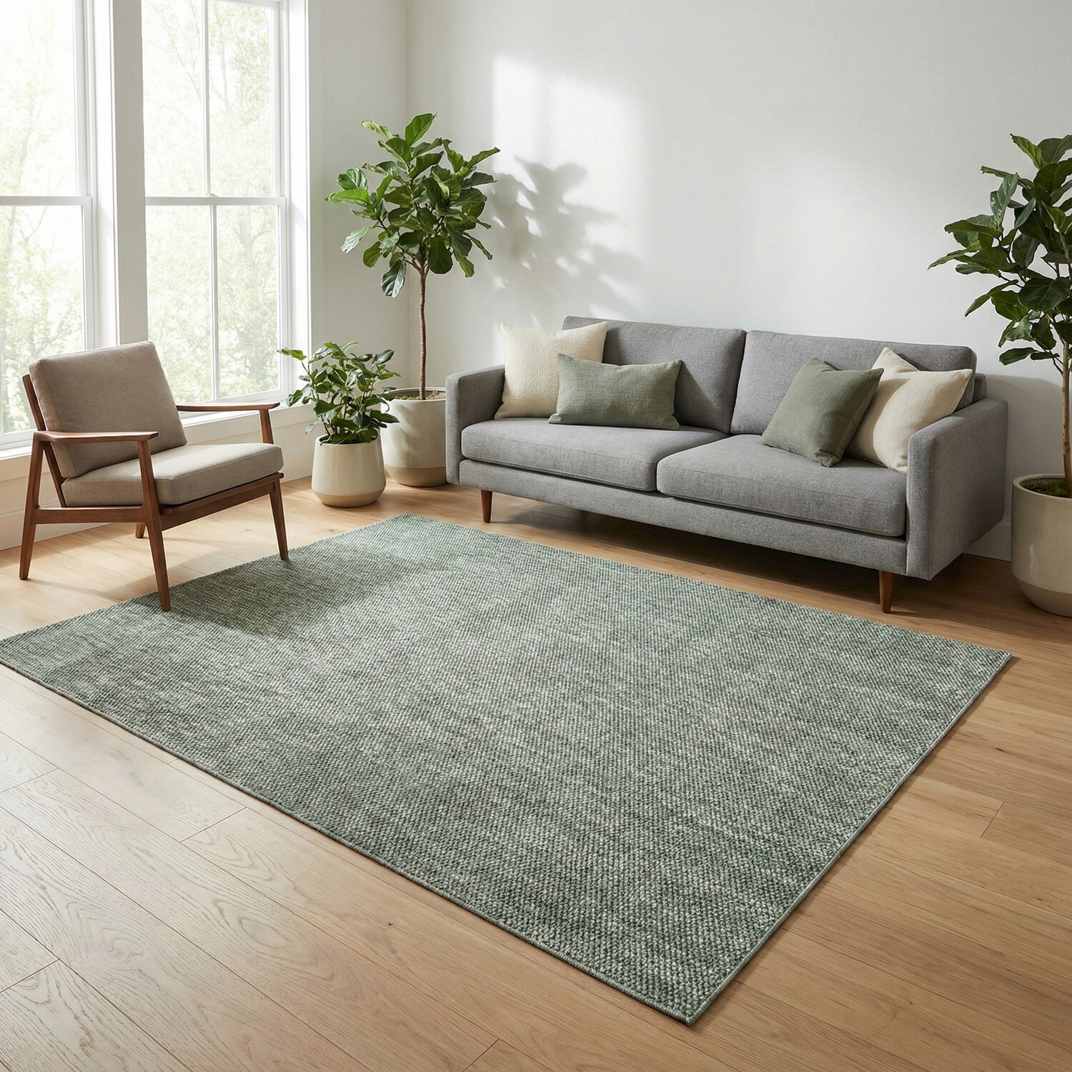 Azura Textured Rug Sage 160cm Image 2