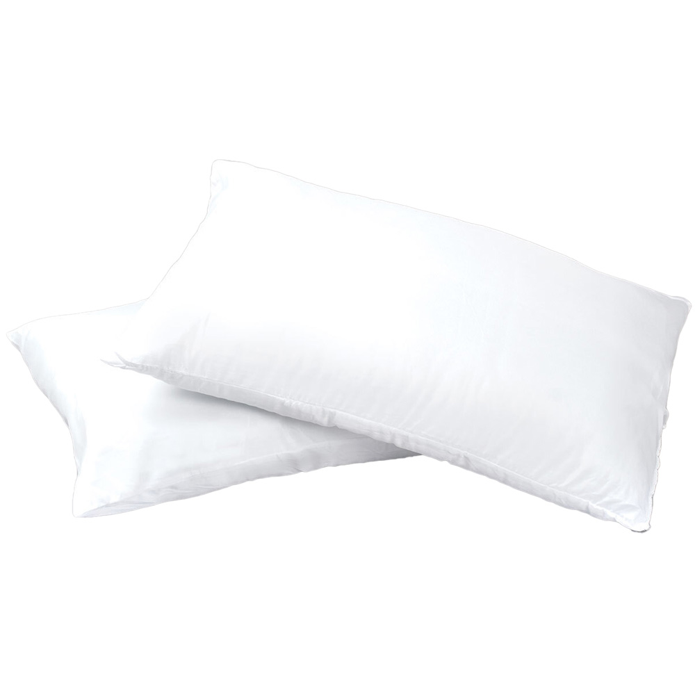 White Anti Allergy Pillows 2 Pack Image 1