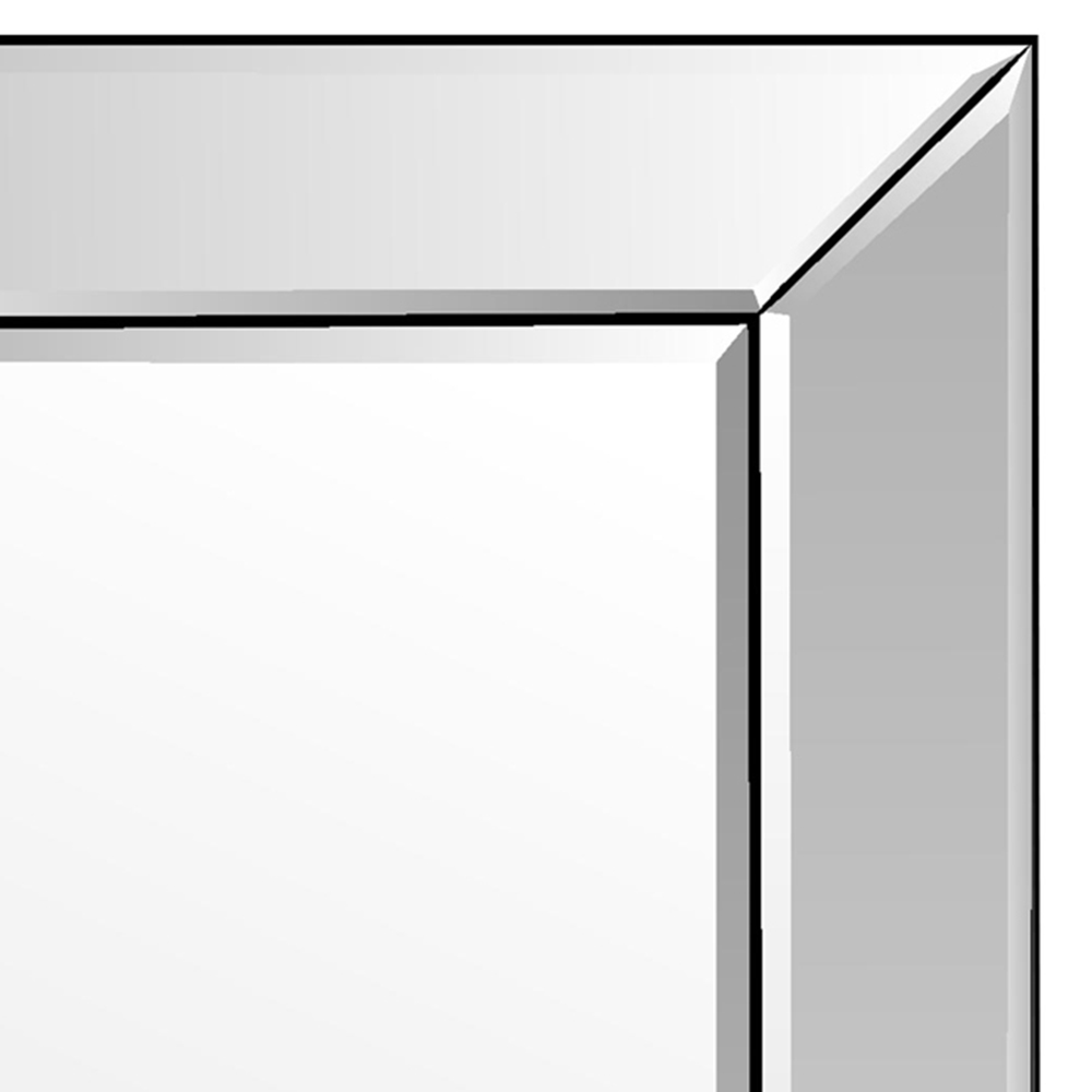 Horsley Modern All Glass Large Wall Mirror 137 x 108cm Image 5