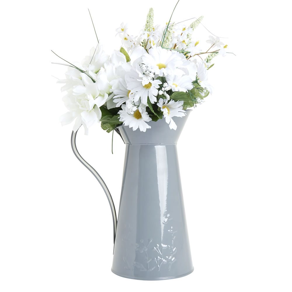 Wilko Grey Metal Jug Wilko