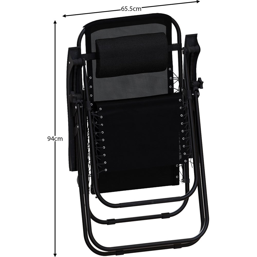 Garden Vida Set of 2 Black Zero Gravity Chairs Image 9