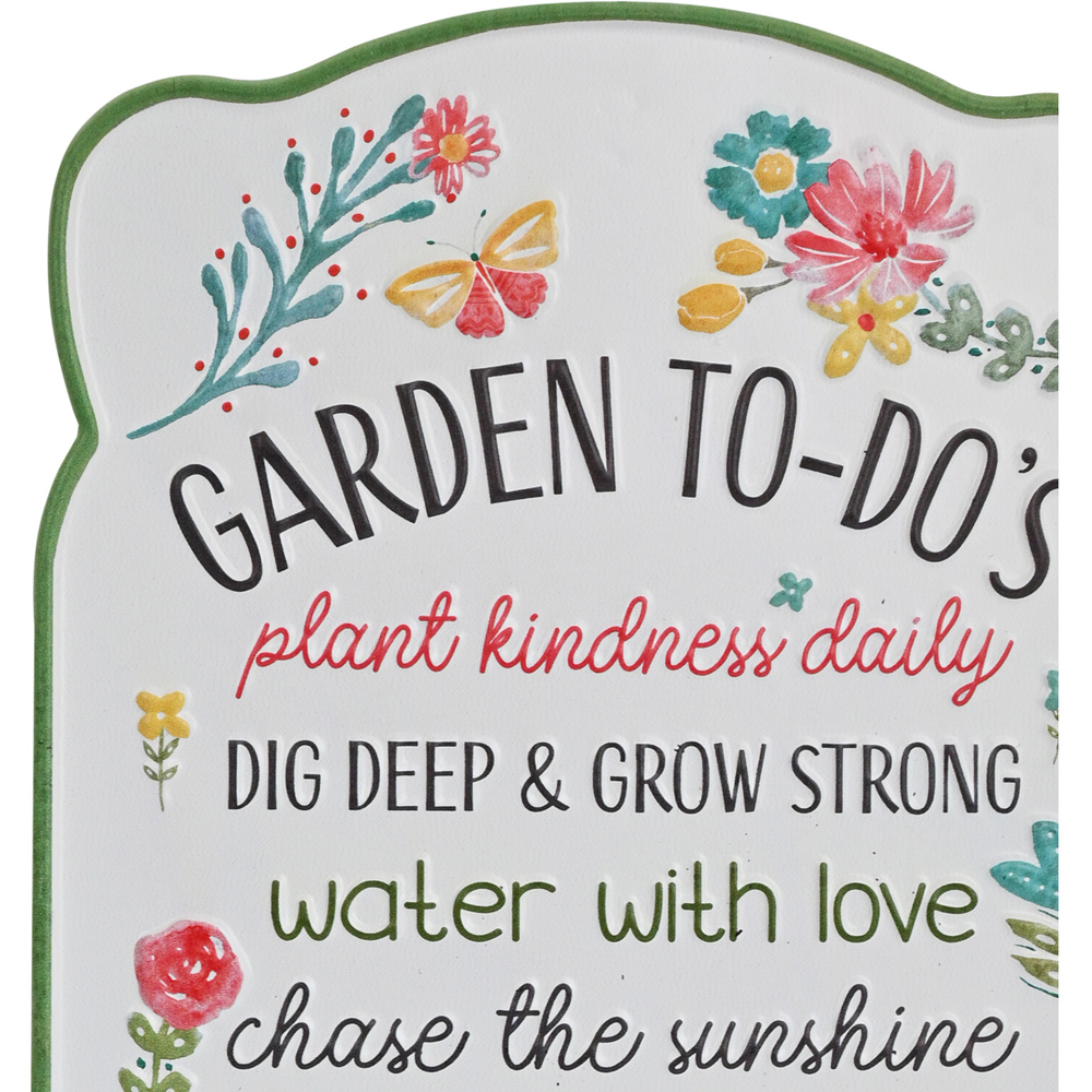 Garden To Dos Metal Plaque Image 3
