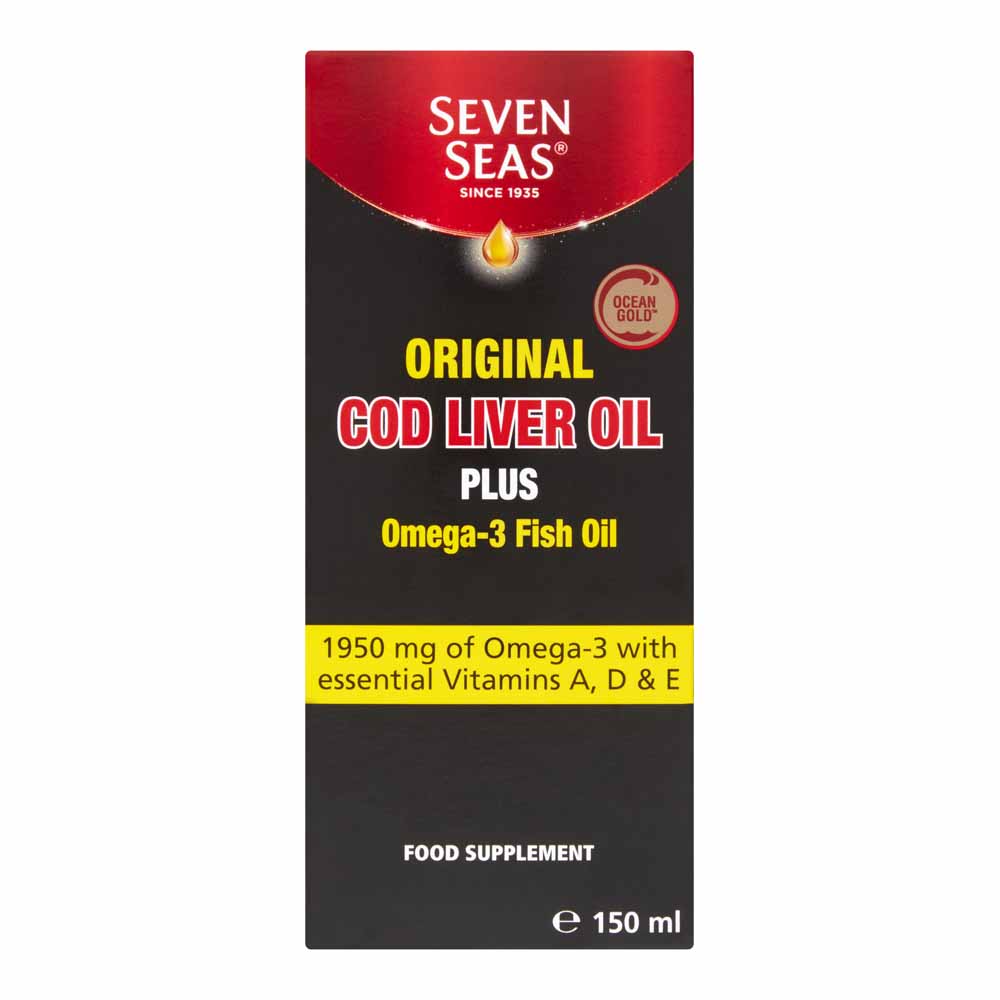 Seven Seas Traditional Cod Liver + Omega -3 Oil 150ml Image
